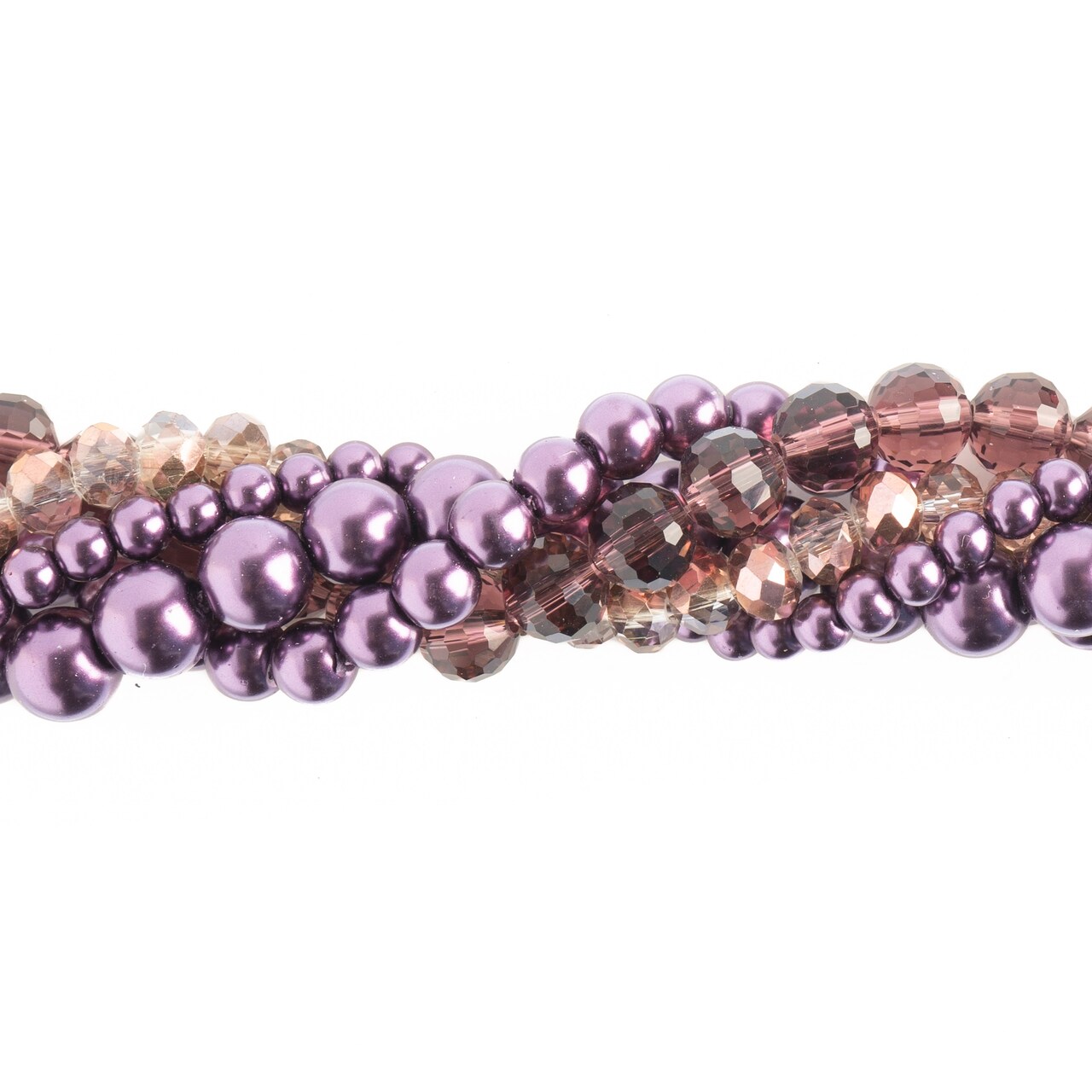 Crystal Lane DIY Verbena Twisted Glass & Pearls Beads, 5 Strands